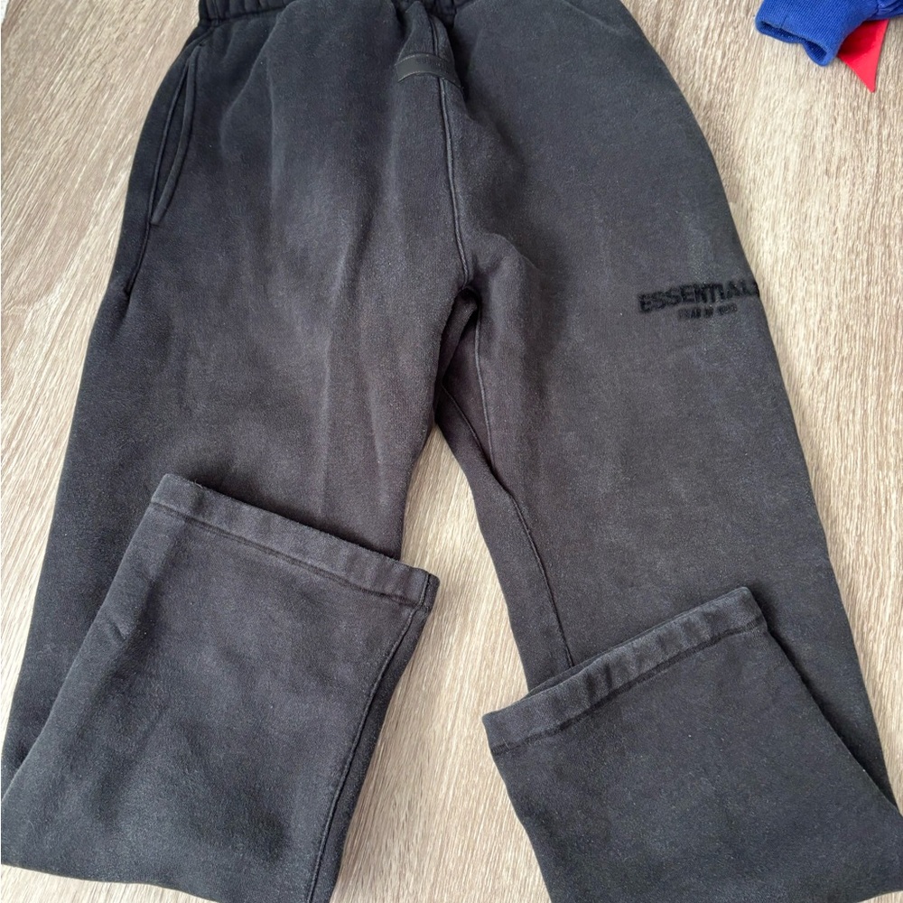 Essentials Black Sweatpants Tapered Fleece Joggers